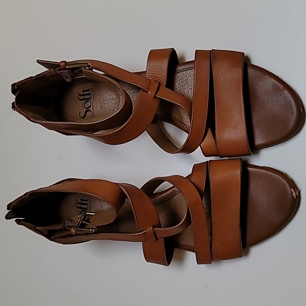 4 for $15 - Sofft Brown Leather Strappy Sandel